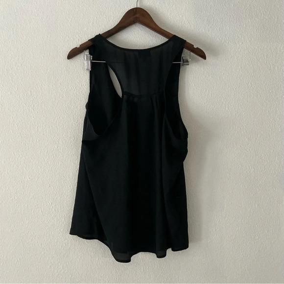 Blouse Stitched Texture Neckline Black Tank Racerback XXL Sleeveless - Picture 7 of 7